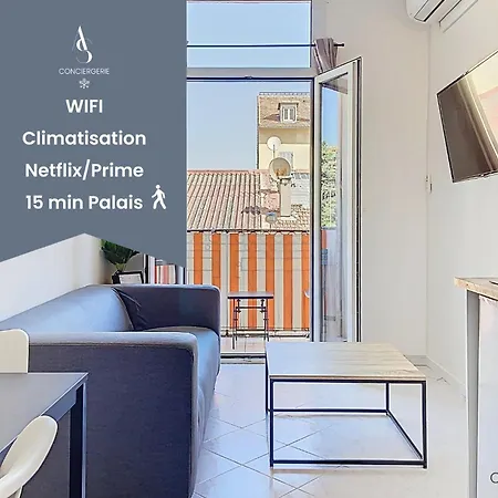 Apartment L'horloge Ii - 2 Pieces - 15 Min Palais - Cannes